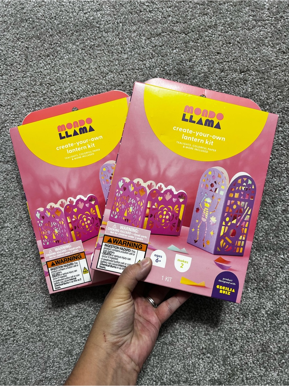 Mondo Llama Create your own lantern kits set of 2 skeleton New crafts